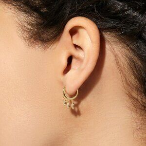 NWT Ana Luisa Gold Cali Charm Earrings